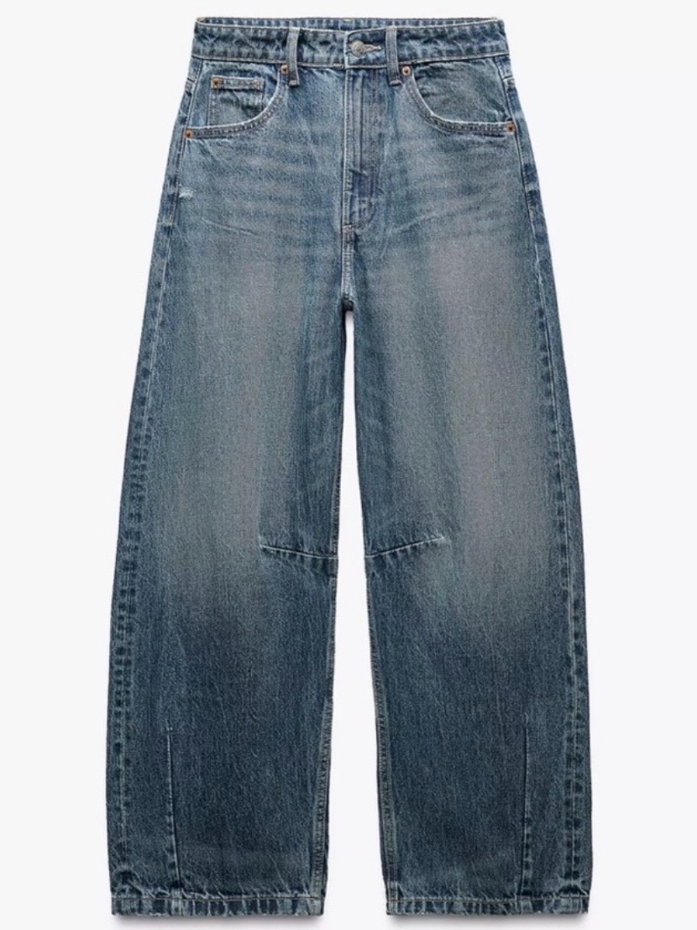 Zara mid rise baggy balloon jeans